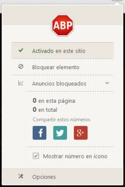 Excepción en Adblockplus