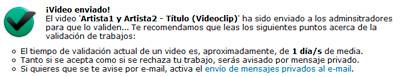 Confirmacion subida Vídeo