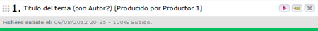 Formulario track album cerrado