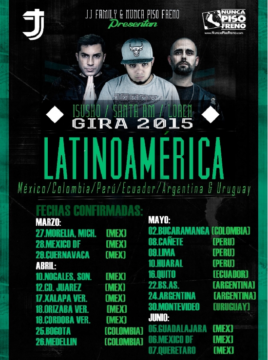 Isusko, Loren y Santa RM Gira Latinoamericana 2015