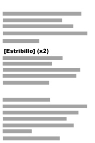 Letra 1 artista y estribillo