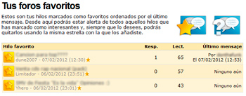 Lista hilos favoritos 2