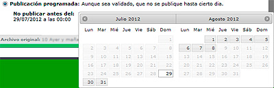 Programar publicacion
