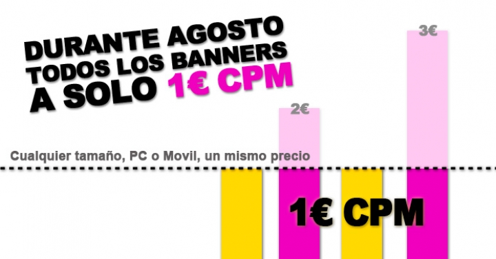 Todo a 1€ en Agosto