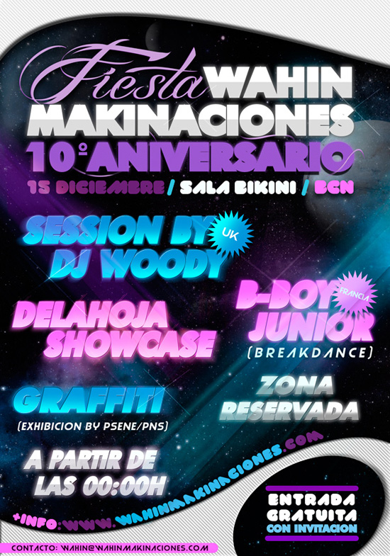 Wahin Makinaciones fiesta 10º Aniversario