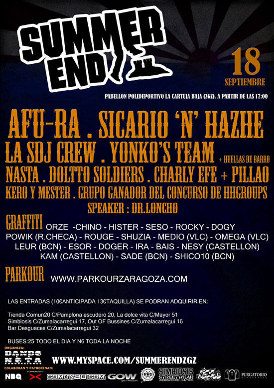 Cartel: Festival Summer End 2010