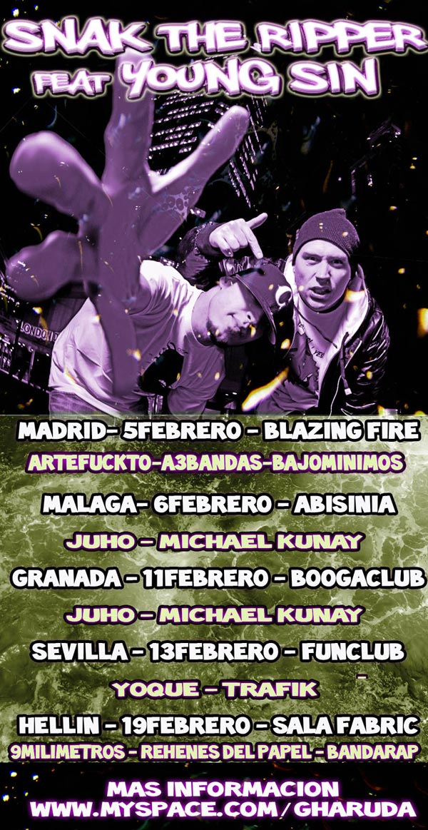 Cartel Snak the ripper en España