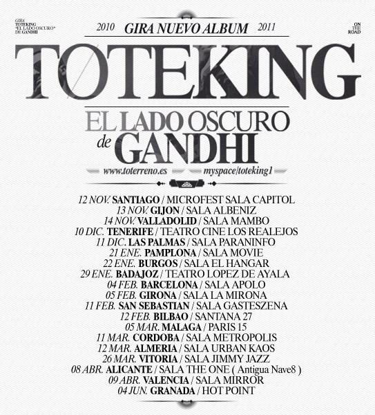 Toteking Gira El Lado oscuro de Gandhi