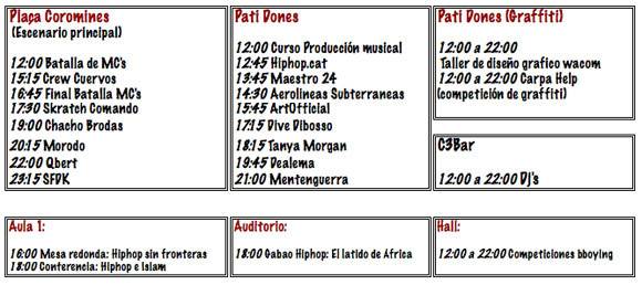 Horario Hipnotik Festival 2010