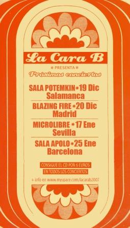 Conciertos La cara B